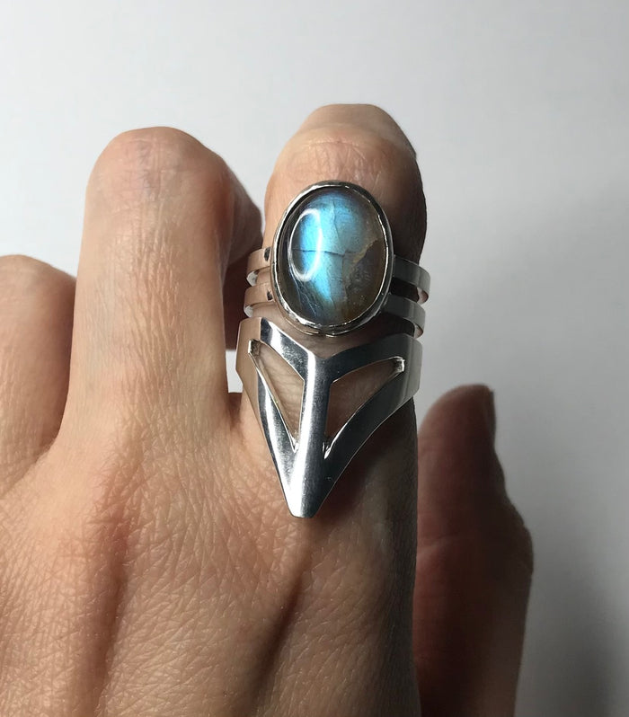 VALEN RING - LABRADORITE