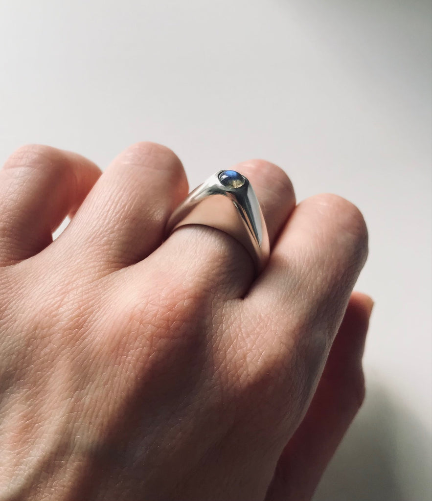 TOWER RING - LABRADORITE